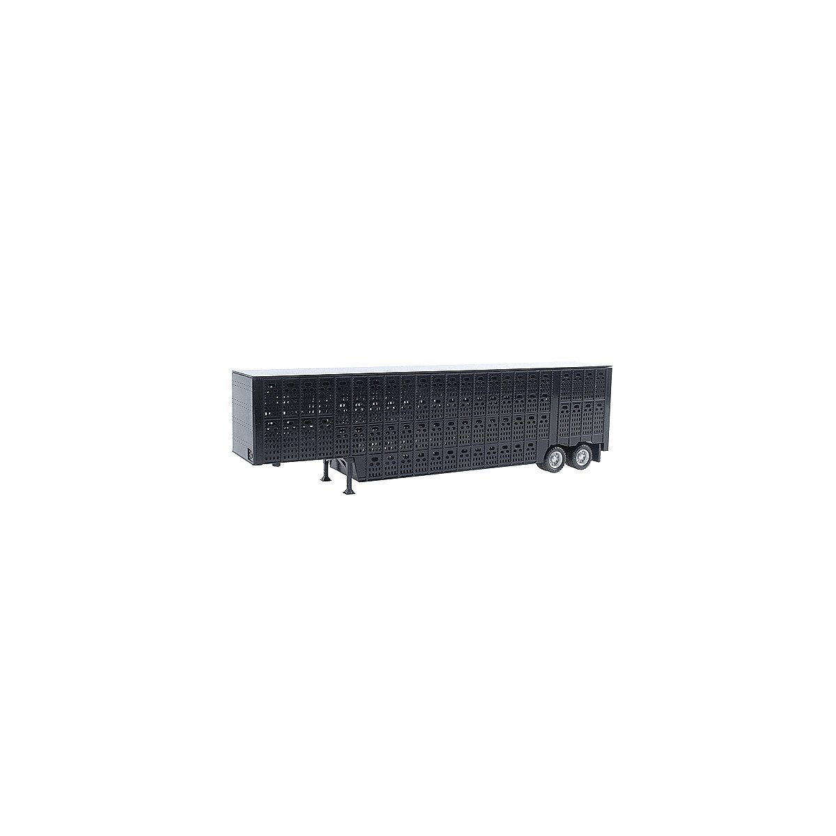 48′ Livestock Trailer -- Black, HO, Herpa Models 5355