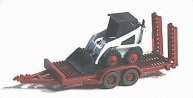 Construction Equipment (Unpainted Metal Kit) -- Bobcat Skid Steer Loader w/Utility Trailer, N, GHQ 53007