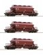 3 piece set: Potash wagons, DR, TT, Roco 6680018