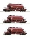 3 piece set: Potash wagons, DR, TT, Roco 6680018