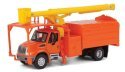 International(R) 4300 2-Axle Truck with Tree Trimmer Body - Assembled -- Orange Cab and Bod, HO, Walthers SceneMaster 11744