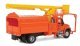 International(R) 4300 2-Axle Truck with Tree Trimmer Body - Assembled -- Orange Cab and Bod, HO, Walthers SceneMaster 11744