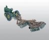Farm Machinery (Unpainted Metal Kit) -- Styled Model A Tractor (1938-47) on Rubber Tires w/Drag D, HO, Woodland Scenics 207