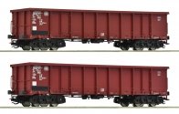 2 piece set: Open goods wagons, DB, TT, Roco 6680016