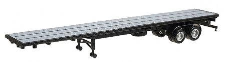 Semi Trailer (No Tractor) -- 48′ Flatbed Trailer, HO, Herpa Models 5294