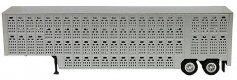 48′ Livestock Trailer - Assembled -- Silver, HO, Herpa Models 5354