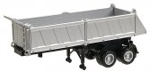 27′ Gravel Dump Trailer - Assembled -- Silver, HO, Herpa Models 5288