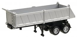 27′ Gravel Dump Trailer - Assembled -- Silver, HO, Herpa Models 5288