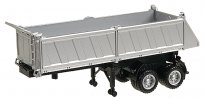 27′ Gravel Dump Trailer - Assembled -- Silver, HO, Herpa Models 5288