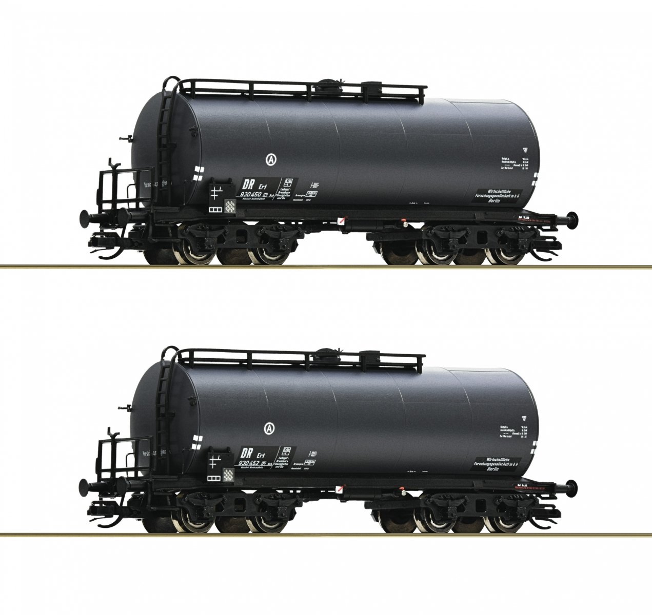 2 piece set: Tank wagons, DRG, TT, Roco 6680021