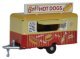 Concession Trailer - Assembled -- Bobs Hot Dogs (beige, red), N, Oxford Diecast NTRAIL001