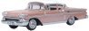 1958 Chevrolet Impala Sport Coupe - Assembled -- Metallic Cay Coral, Snowcrest White, HO, Oxford Diecast 87CIS58001