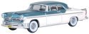 1955 Chrysler New Yorker Deluxe St. Regis - Assembled -- Platinum, Jade Green, HO, Oxford Diecast 87CNY55004