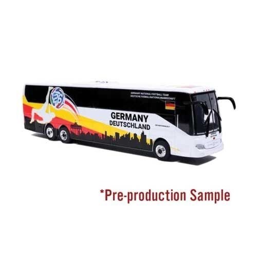 Mercedes-Benz Tourrider Coach Bus - Assembled -- World Cup Germany Soccer Team (white, yellow, , HO, Iconic Replicas 870721