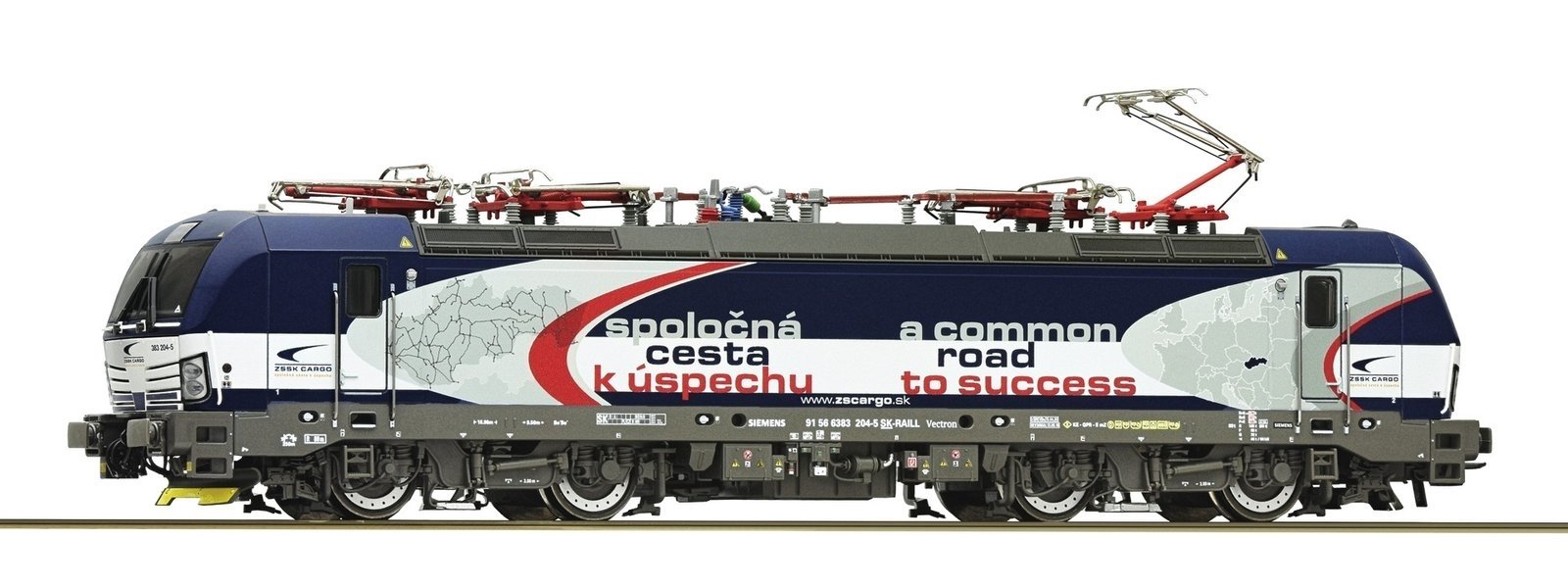Electric locomotive -- Elektrolokomotive -- 383 204-5 - ZSSK Cargo - HO - Roco Fleischmann 70687