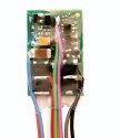 M4 1-Amp, 4-Function DCC Decoder - Control Only -- Hardwire - .365 x .587 x .109′ , All Scales, Train Control Systems 1011