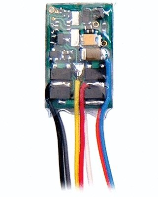 M1 1-Amp, 2-Function DCC Decoder - Control Only -- Hardwire - .567 x .359 x .135′ , All Scales, Train Control Systems 1006
