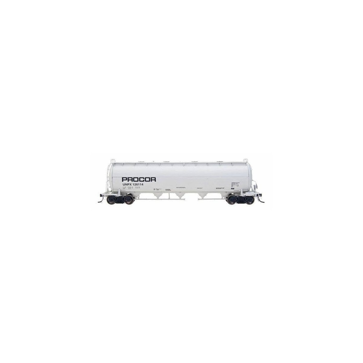 Procor Pressure-Flow Hopper - Ready to Run -- Procor (gray, black), HO, Intermountain Railway Company 48907