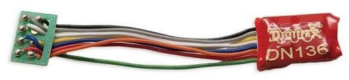 DN136PS Series 6 Control Decoder for N & HO -- 8-Pin Medium Plug - .55 x .404 x .2′ 13.9 x 1, All Scales, Digitrax DN136PS