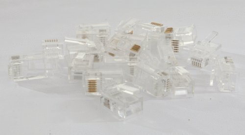 RJ12 Plug 20-Pack, All Scales, Digitrax LNRJ12P20