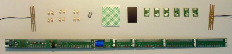 LED universal lighting kit for 4 axle -- LED-Universal-Beleuchtungssatz -- HO - Roco Fleischmann 40420