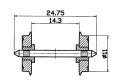 Standard wheel set -- Normradsatz -- DC-NEM - HO - Roco 40199