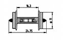 Wheel set with resistor, HO, Roco 40186
