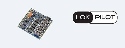 LokPilot 5 Fx DCC Function-Only Decoder for HO and O -- NEM660 21MTC Interface, All Scales, LokSound By ESU 59229