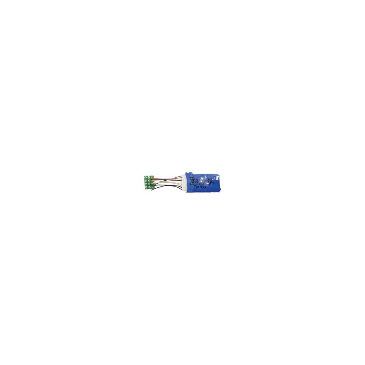 DH127PS Series 7 Mobile DCC Control Decoder -- 8-Pin Med Plug, 9-Pin Socket & PS-Harness 1A/2A, 2 FX7, HO, Digitrax DH127PS