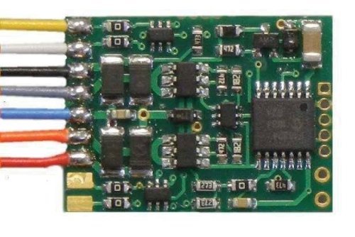 D13W 4-Function DCC Control Decoder - Wired -- Single 1.03 x .63 x .19′ 26 x 16.5 x 4.7mm, All Scales, NCE Corporation 171