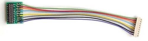 DCC Decoder Harness -- T-3.5`-21 JST 9-Pin to NEM21 Socket - 3.5` 8.89cm Wires, All Scales, Train Control Systems 1353