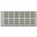 9 Pane Laser Cut Windows 12 pcs 12X17mm - HO-OO - Proses W-002