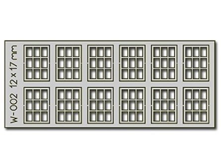 9 Pane Laser Cut Windows 12 pcs 12X17mm - HO-OO - Proses W-002