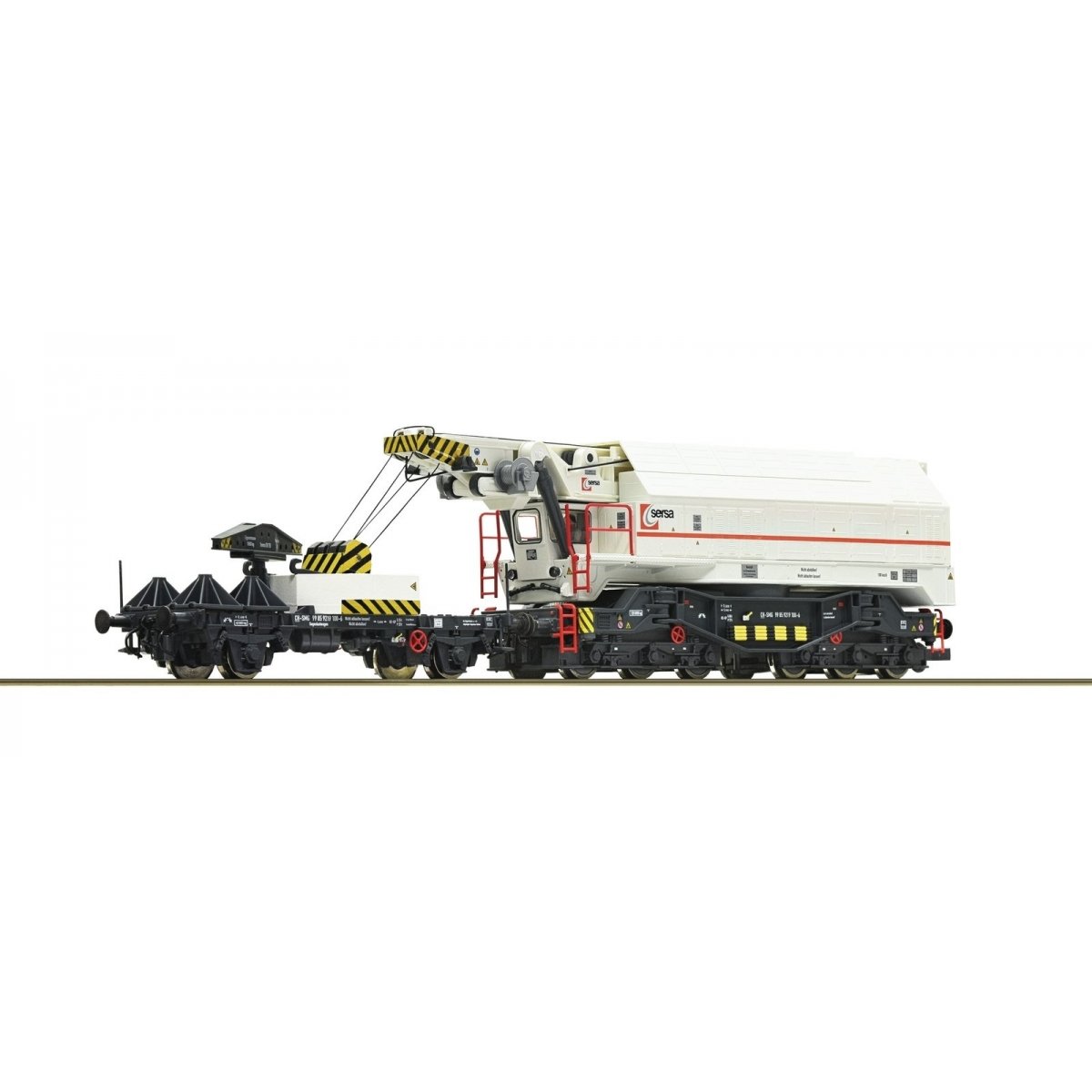 Digital railway slewing crane -- Digital-Eisenbahndrehkran -- SERSA - HO - Roco Fleischmann 79039