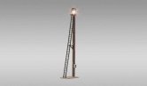 Wooden Yard Lamps - Just Plug(R) -- 4-13/16′ 12.2cm, 30.4 scale feet 9.26 scale meters Tall pkg, HO, Woodland Scenics 5674