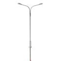 Double-Arm Streetlight 3-Pack - Warm White LED -- Silver, HO, Atlas Model Railroad Co. 70000169