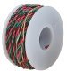 Three-Conductor Hookup Wire - 22 Gauge - 23′ 7m -- Black, Red & Green, All Scales, Wire Works 322070230