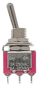 Miniature Toggle Switches -- SPDT 5-Amp 120-Volt pkg(8), All Scales, Miniatronics Corp. 3621008