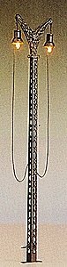 Lattice Mast Light -- Two Arm, 6′ High, HO, Brawa Modellspielwaren 5520