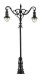 LED Double Suspended Ball Lamp Park Light on Mast -- Adjustable height up to 2-15/16′ 7.5cm tall pk, HO, Faller Gmbh 180106
