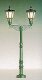 Historic Park Light -- Double-Arm Upright, 3-1/2′ Height, HO, Brawa Modellspielwaren 5226