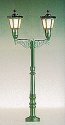 Historic Park Light -- Double-Arm Upright, 3-1/2′ Height, HO, Brawa Modellspielwaren 5226