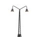 Lattice Boom Double-Arched LED Light with Plug and Socket Base -- 2-3/4′ 7cm, N, Brawa Modellspielwaren 83011