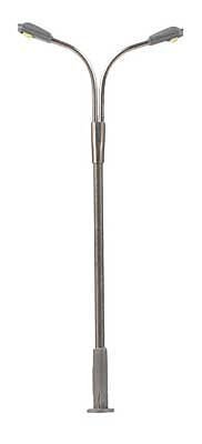 LED Double Streetlight -- Adjustable height up to 2-9/16′ 6.5cm tall pkg(3), N, Faller Gmbh 272121