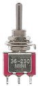 Miniature Toggle Switches -- SPDT 5Amp 120V Center Off pkg(8), All Scales, Miniatronics Corp. 3623008