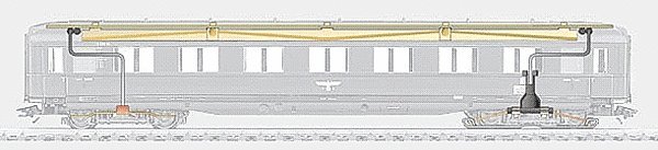 LIGHTING KIT F/SKIRTED CARS -- For 43200/01, HO, Marklin, Inc 73150