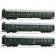 Passenger coaches -- Reisezugwagen -- 3-piece set 1 - HO - Roco Fleischmann 6200028