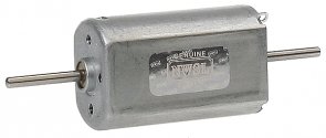 Flat Can Motor -- 12V DC, 20 x 32mm, Double-Shaft 2mm Dia. x 17mm, 9,500rpm, All Scales, Northwest Short Line 2032D9