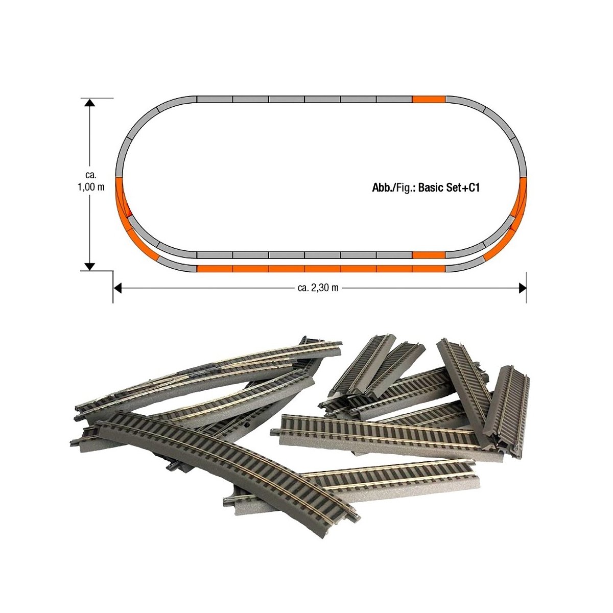 Track set -- Gleisset -- C1 - HO - Roco 61152