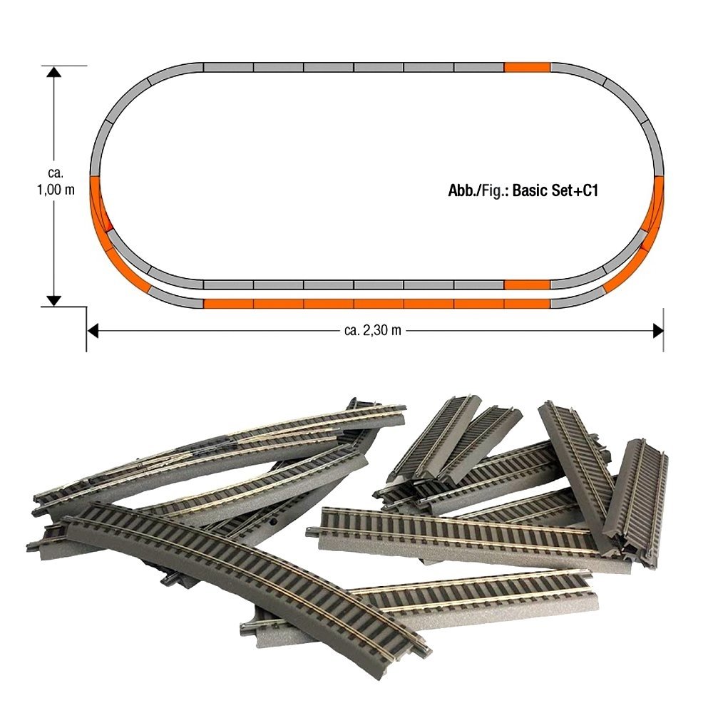 Track set -- Gleisset -- C1 - HO - Roco 61152